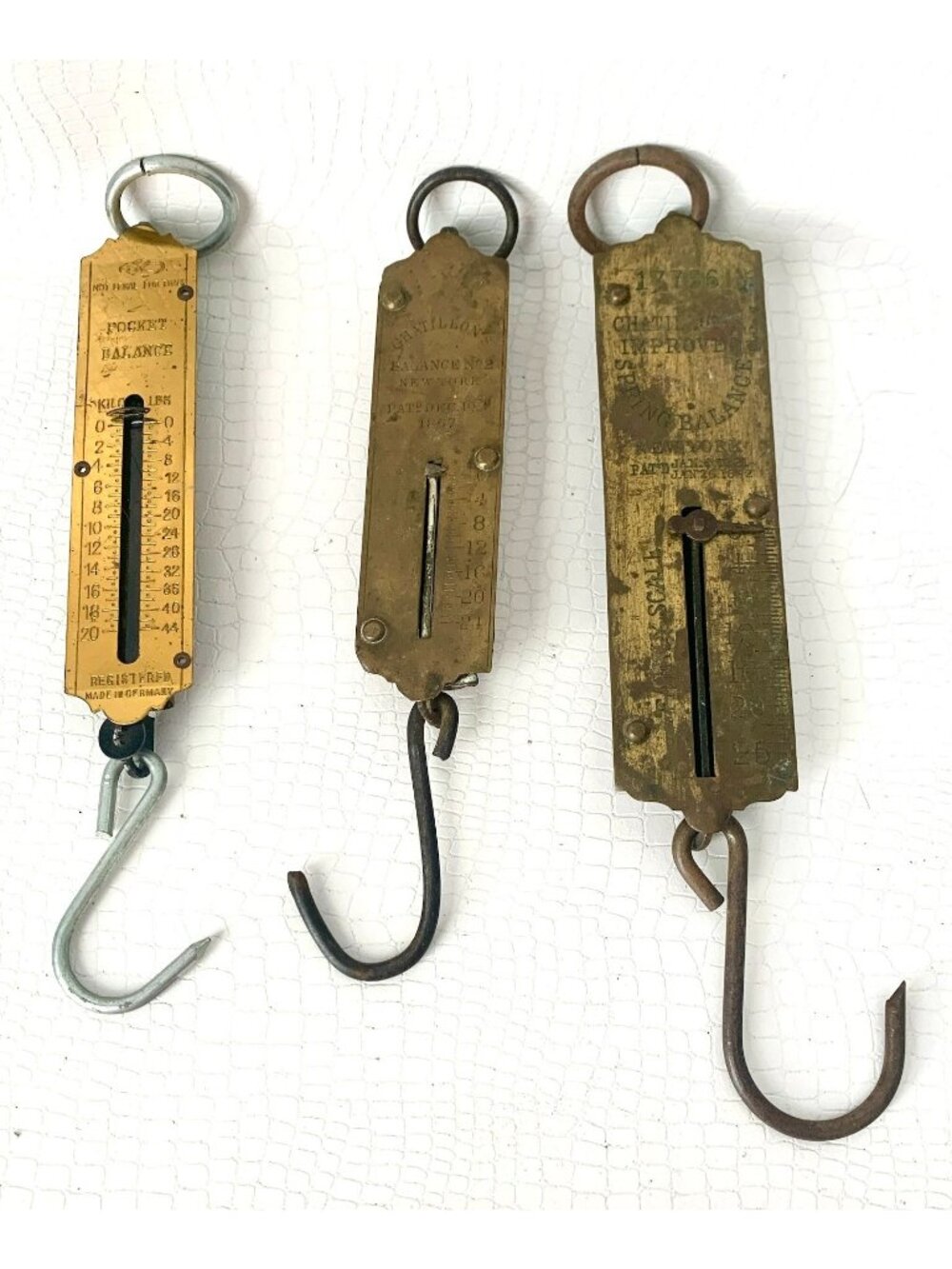 3 Vintage Pocket Balance Scales Chatillons No. 2 & 3Made In Germany Scale